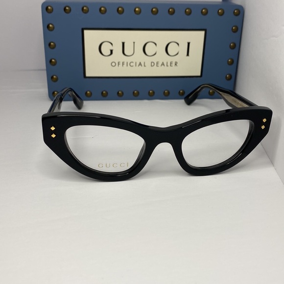 New - GUCCI GG1083O 001 Sexy 
cat eye Gucci optical comes in a shiny black fra… - Picture 3 of 14